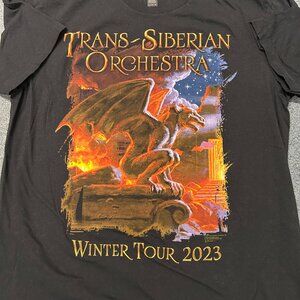 Concert Tee- Trans-Siberian Orchestra Winter Tour 2023 -Gargoyle image